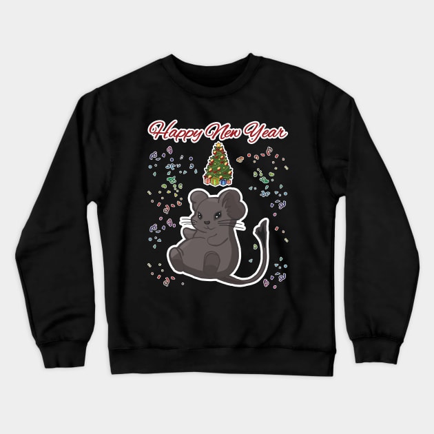 Degu Happy New Year Crewneck Sweatshirt by Mystical_Illusion